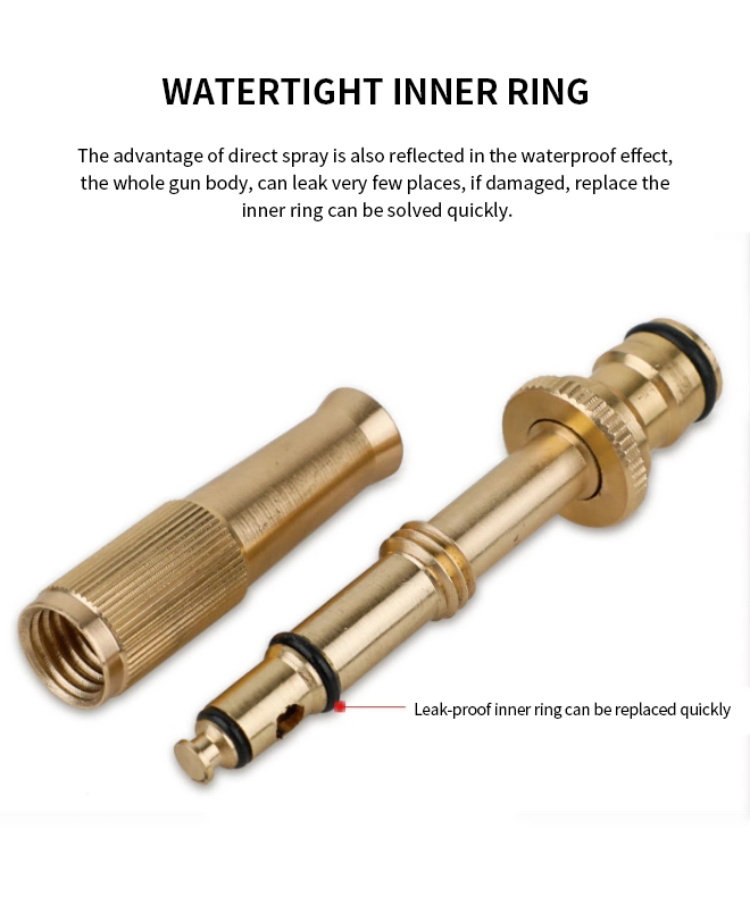 4" rotation Water Spray Gun For Garden With Full Brass Nozzle