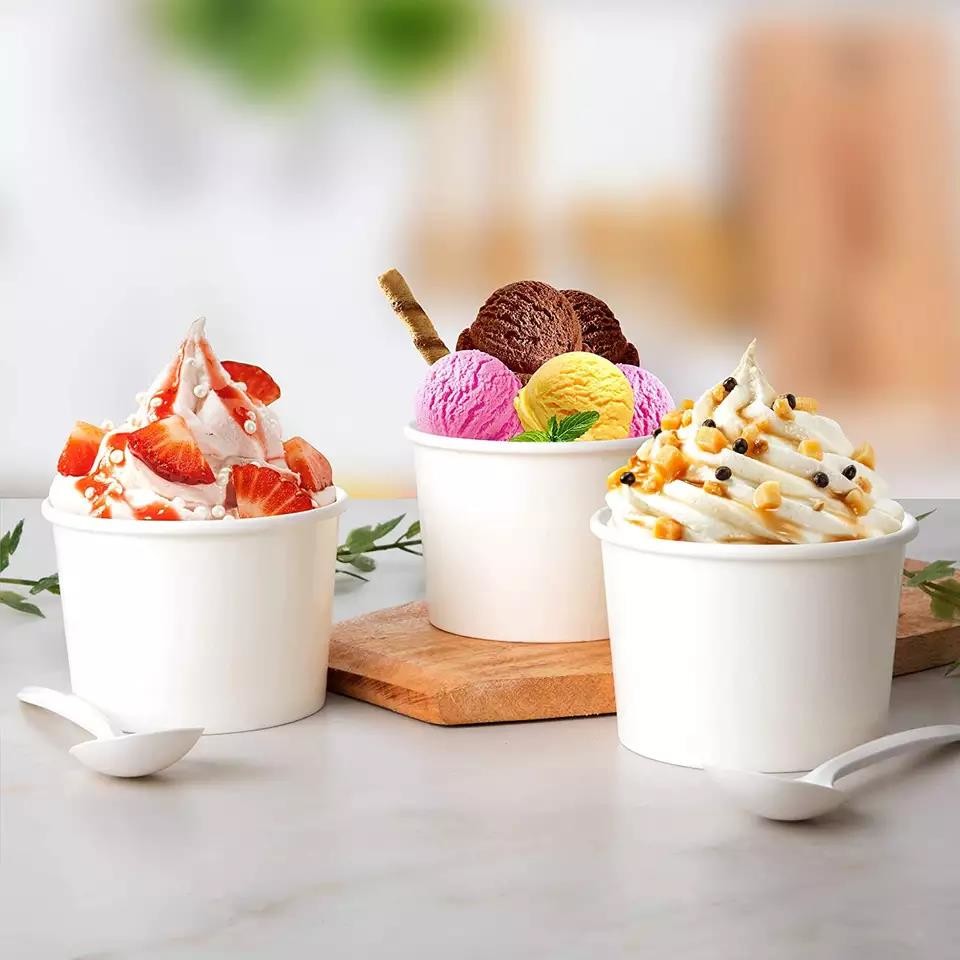 Factory Price Wholesale Restaurant Recyclable White 16oz Disposable Paper Bowl