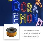 Environmental Protection 50 Meters Length Yellow 12mm Silicone Neon LED Strip