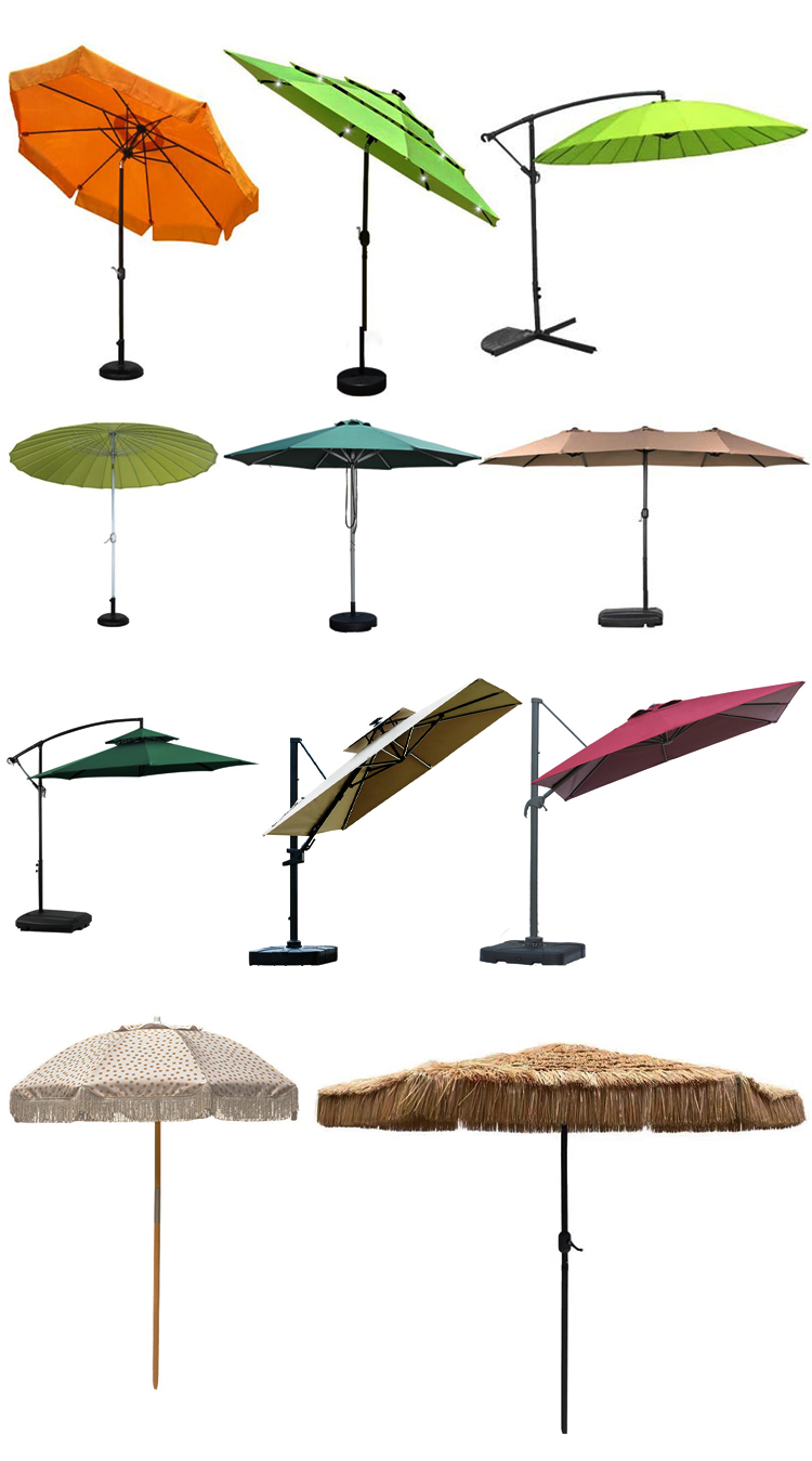 Wooden Pole Outdoor Garden Sunshade Umbrella for Patio Villa Restaurant Hotel