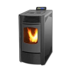 China Cast Iron Wood Pellet Stove 50Hz 230V 20KG Hopper Capacity wholesale
