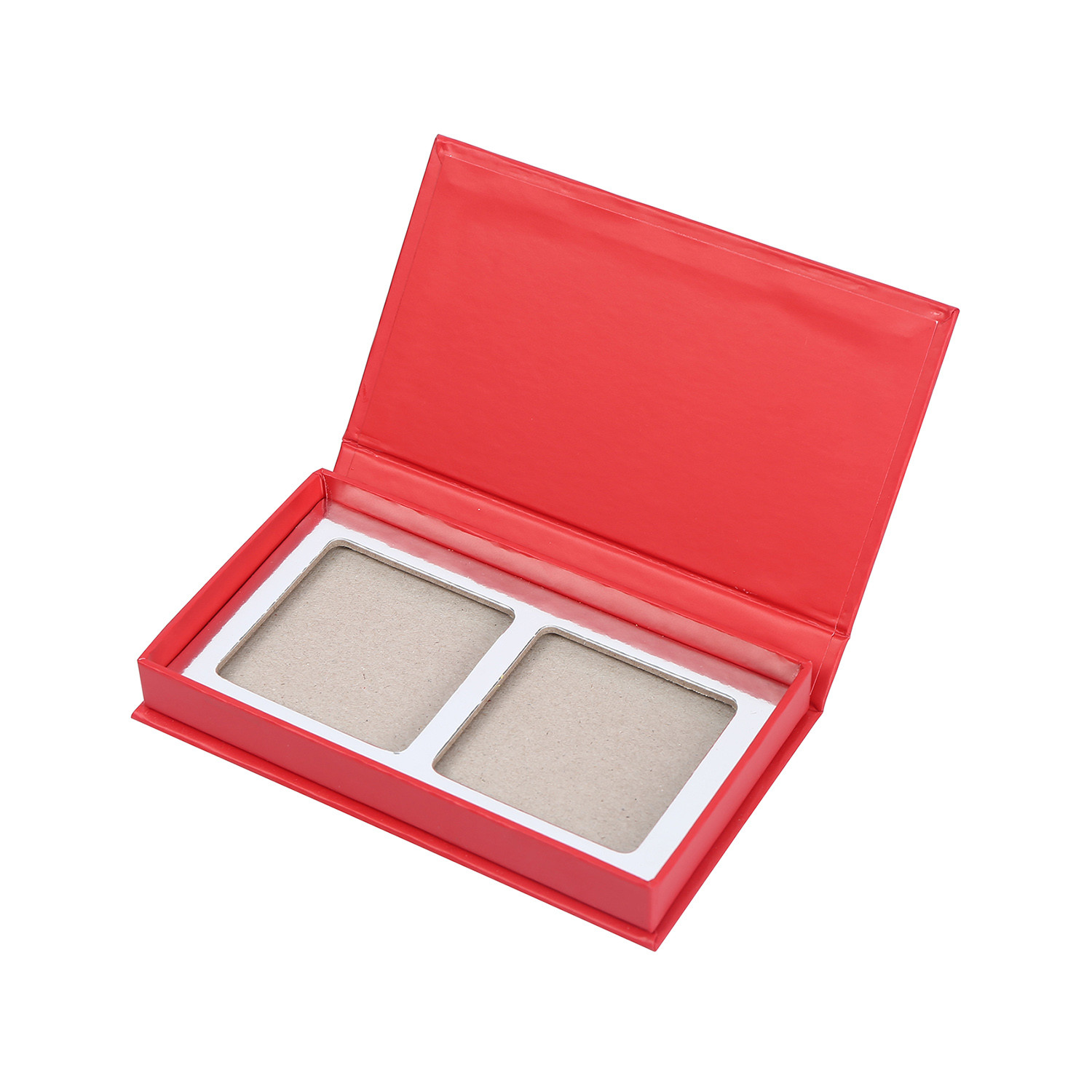 Embossed Logo Eye Shadow Pan 38*38 Mm Cardboard Eyeshadow Palette Packaging