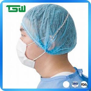 China 12GSM Non Woven Surgical Disposable Bouffant Cap wholesale