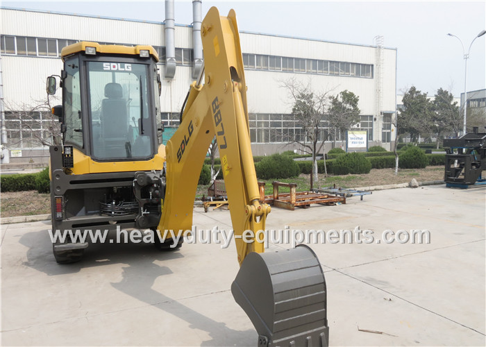 SDLG B877 8.4 Tons Backhoe Loader Machinery For Road Construction 0.18M3 Digger Bucket