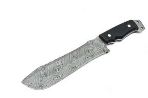 China Damascus Micarta Custom Hunting Knife Handmade Stainless Steel Machete 14in wholesale