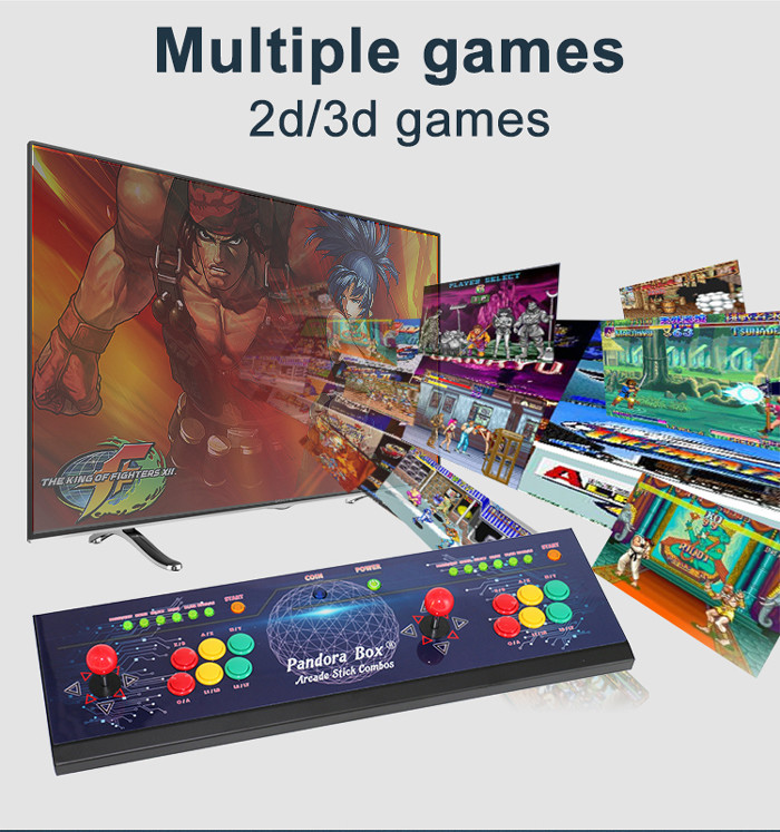 Retro Arcade Console 2 Players 1300 In 1 Tabletop 2d And 3d Game Board Box