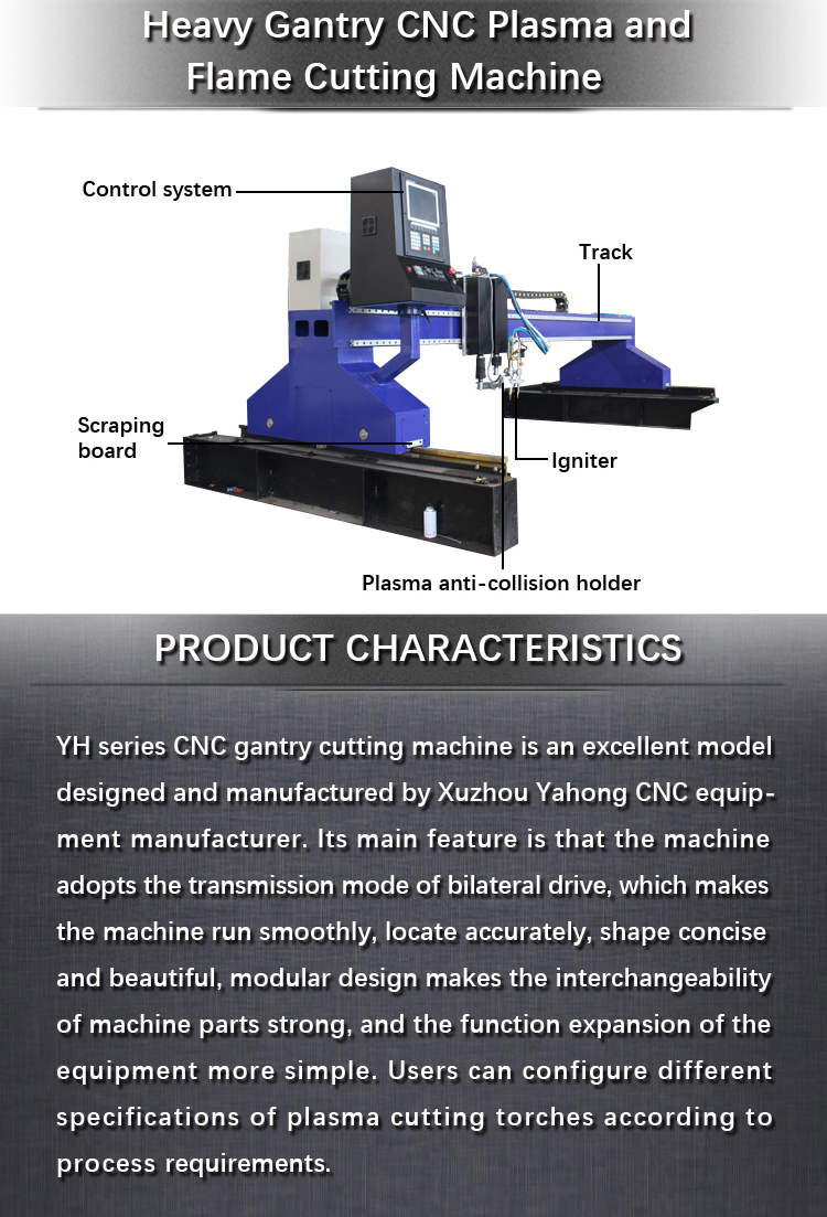 Promotion New Type Famous Best Quality High precision heavy gantry cnc plasma and flame cutting machine