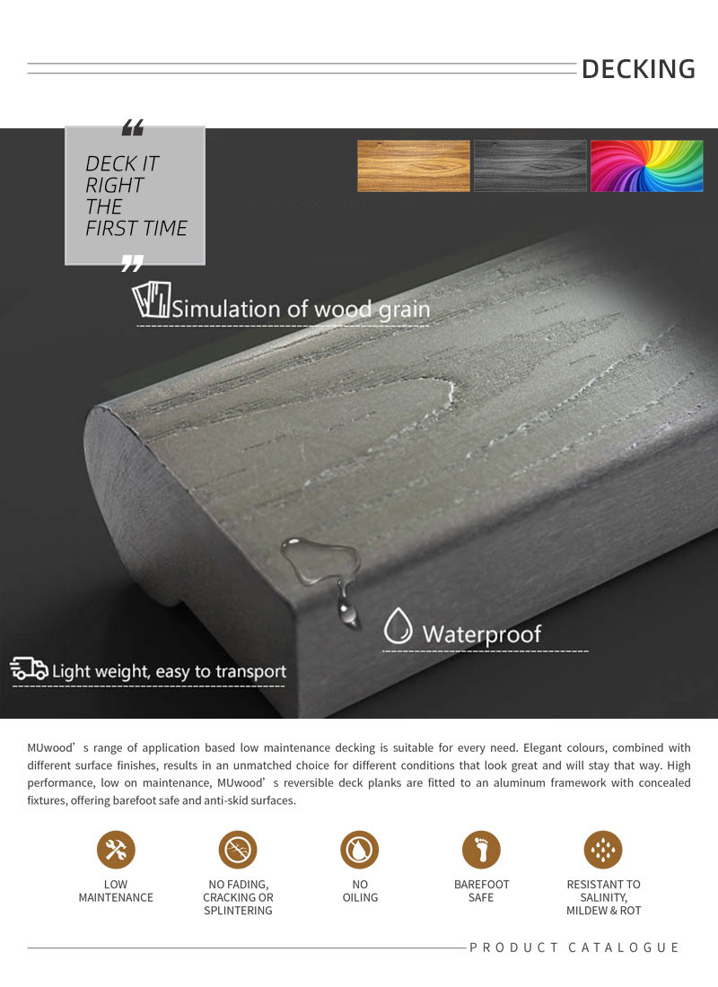 Anti-UV Wood Plastic Composite Bench waterproof Wood Plastic Composite Bench
