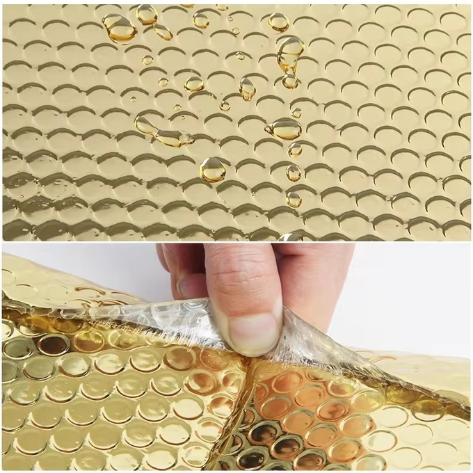 Orange Aluminized Film Bubble Bags Customizable Sparkle Offset Printed Shockproof