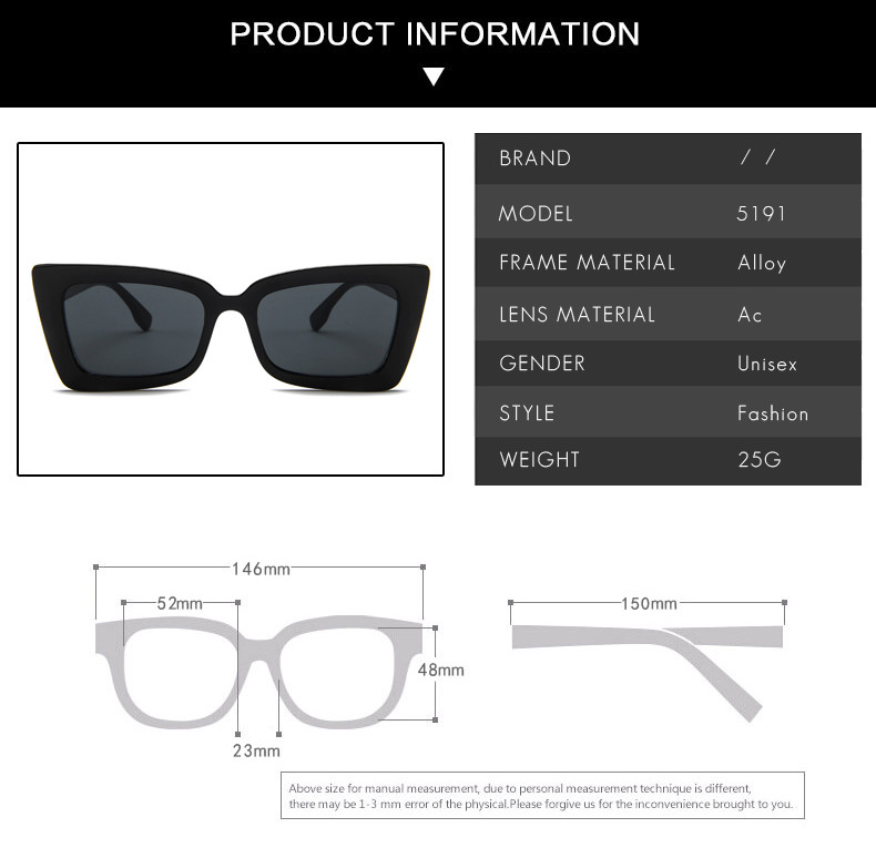 BSCI Trendy Fashion Sunglasses Women Rectangle Frame Clear Mirror Lens Glasses UV400