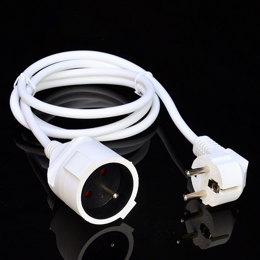 Waterproof Power Cable White VDE Plug Power Cord 1.5M Length or Customized for Home Appliances