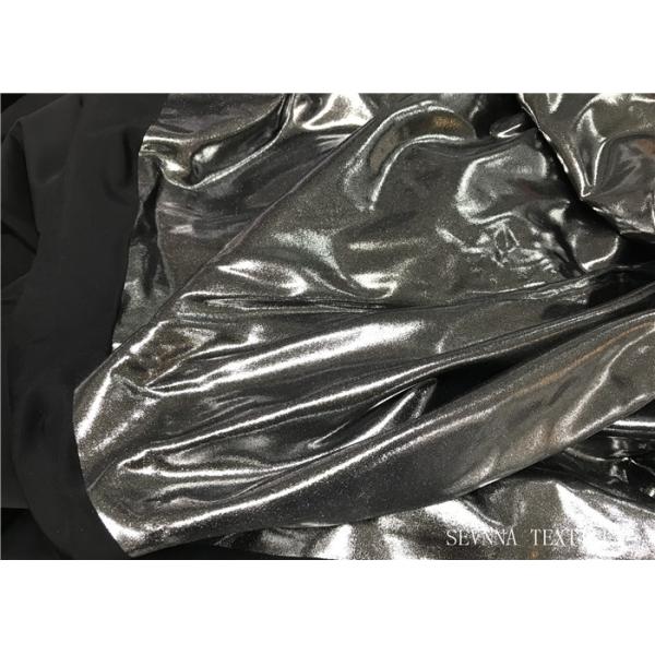 Foil Printing Eco Friendly Swimwear Fabric Sparkling Bling Unifi Repreve Polyamide