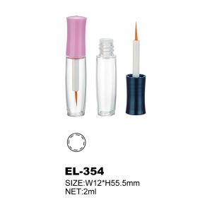 China Cylinder Shape Empty Eyeliner Bottle With Screw Cap 2ml Capacity wholesale