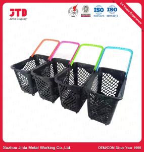 China Four Wheels 65L HDPP Plastic Trolley Basket Unfolding wholesale