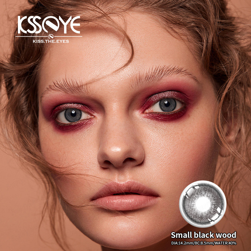 0.08mm Makeup Coffee Natural Black Contacts 1 Year With Lable