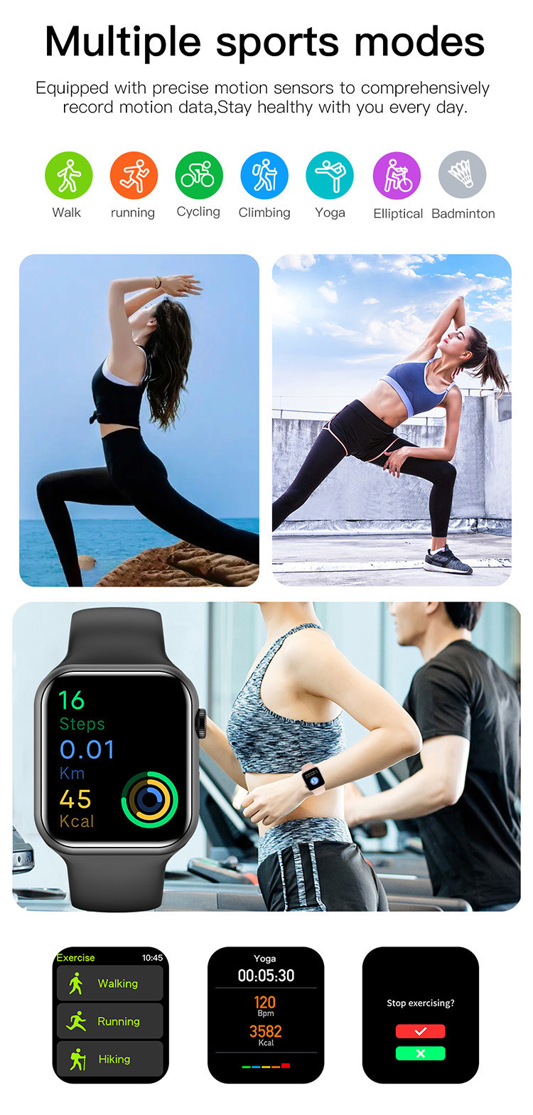 1.85'' IPS IP68 Waterproof Smart Watch Sleep Monitoring RTL8763E