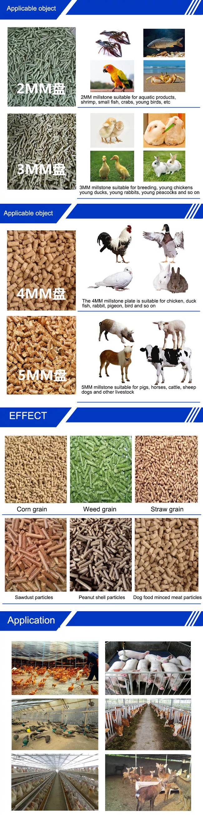 1000kg/H Chicken Food Processing Machine 1-10mm Mini Cattle Feed Machine Plant