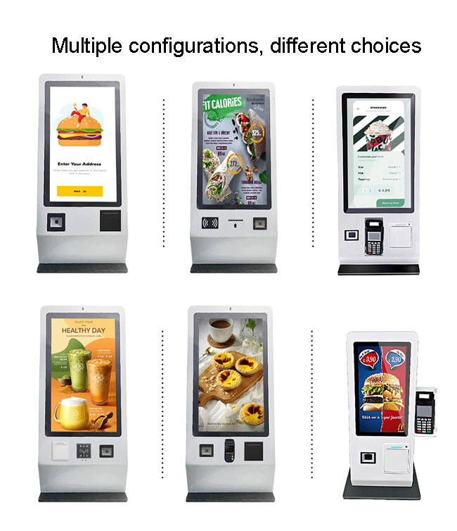 27in Self Ordering Kiosk Food Ordering Kiosk Machine With Voice Assistance
