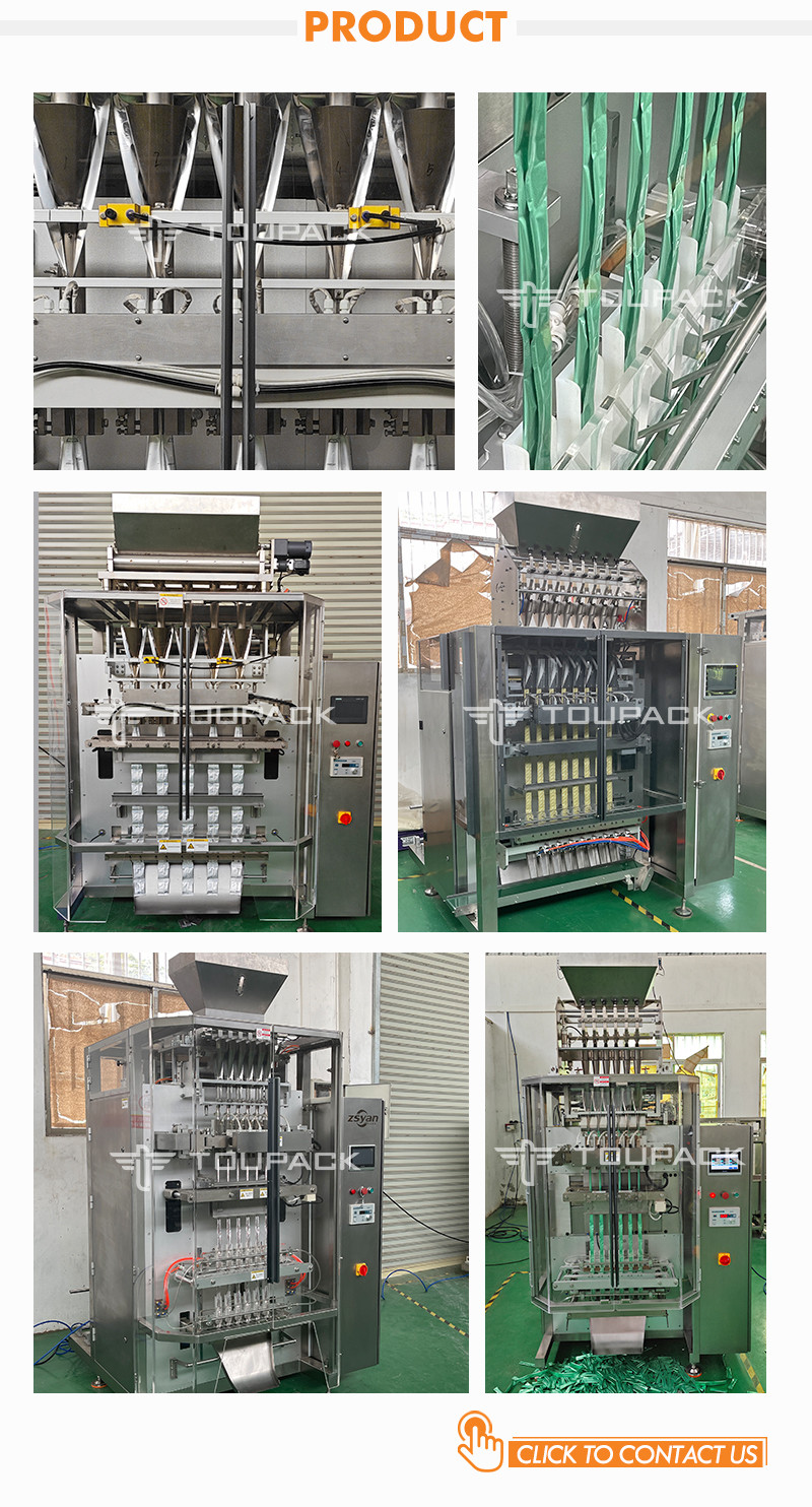 Automatic Multi Lane Powder Stick Sachet Packing Machine 2 Line Sugar Coffee Stick Packing Machine