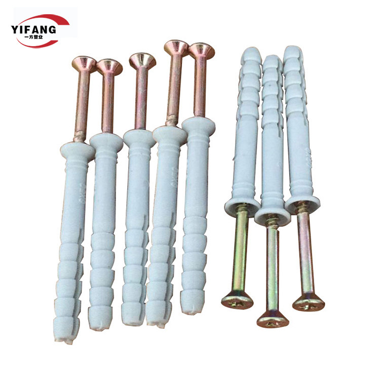 White Plastic Expansion Anchor Drywall Screw Fasteners ISO Standard