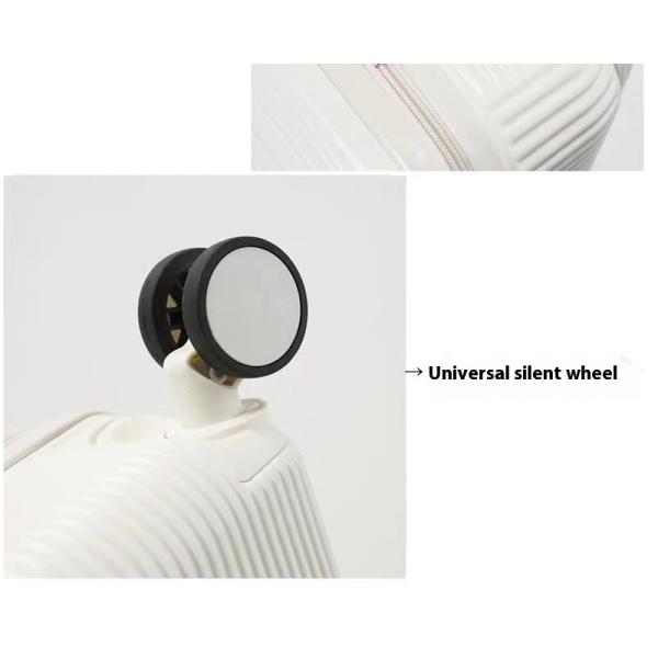 Large Capacity Light-Durable PC Trolley Case Universal Spinner Wheel Front Opening Foldable Cup Holder Combination Waterproof