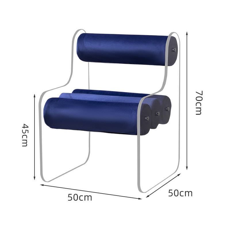 Minimalist Assembled Custom Acrylic Furniture Acrylic Makeup Chair With Cushion
