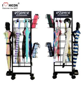China Get Notice Floor POP Displays Umbrella Merchandising Stand Metal Black wholesale