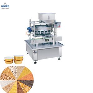 China Good taste bowl type oatmeal wheat grain filling and sealing machine line wholesale
