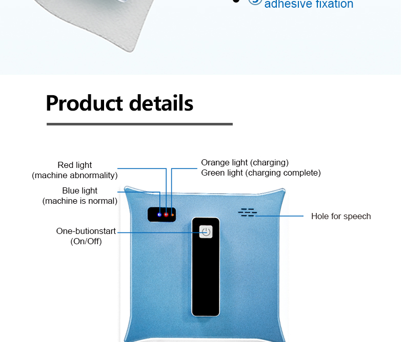 Custom Label Dual Ultrasonic Spray Glass Window Cleaner Robot for Smart Home Cleaning