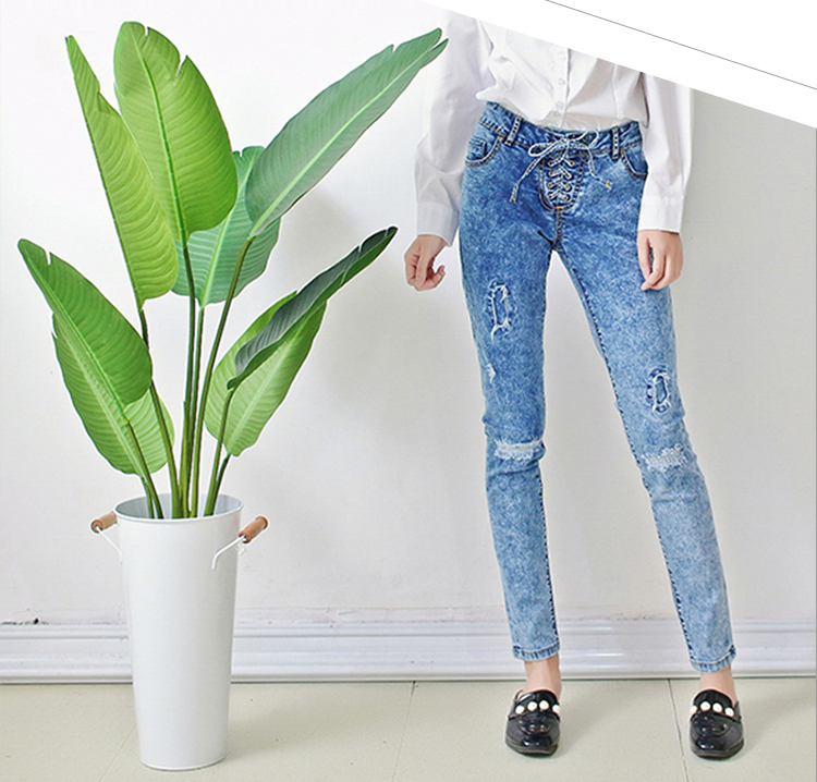 Women's Fancy Stretch Jeans With Whiskers