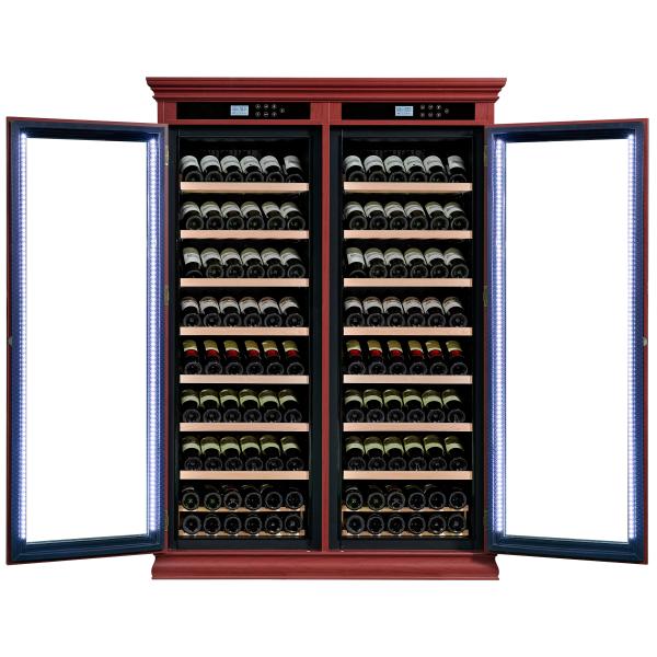 Lockable Dual Glass Doors Solid Wood Kitchen Wine Cooler Cabinet Lockable Dual Glass Doors Solid Wood Kitchen Wine Cooler Cabinet