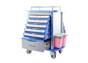 China Multifunction Removable Medical Cart For Dispensing Medicine With Inner Divided wholesale
