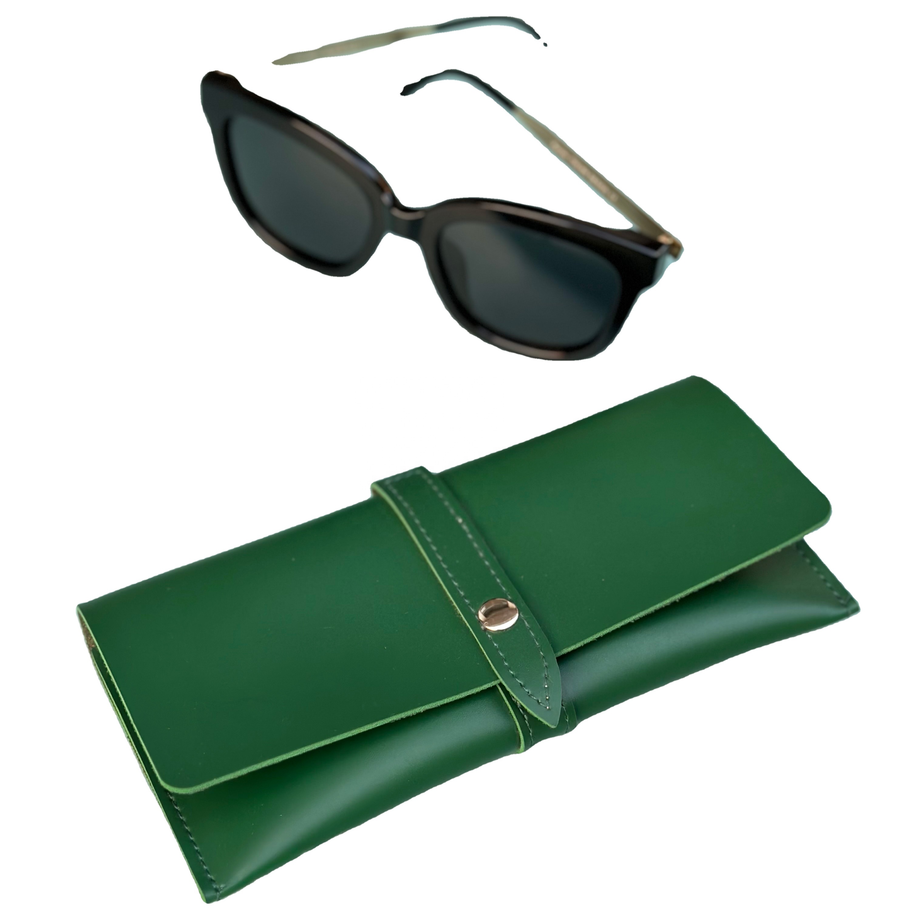 Custom Logo Estuches Para Gafas Pu Leather Sunglasses Case Unisex