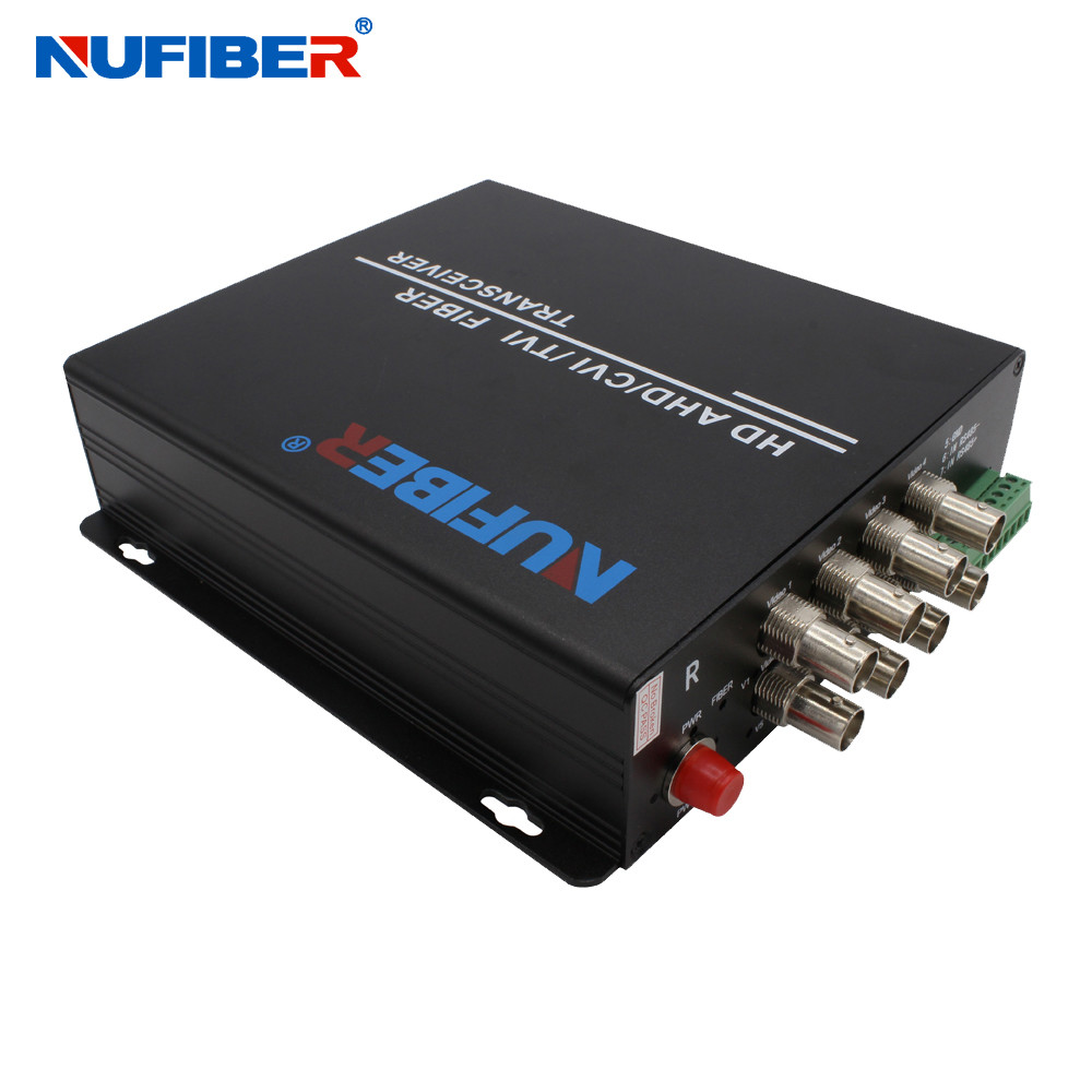 NF-8V1D-T/R-F20-1080P HD-CVI AHD TVI 1080P Coaxial Fiber Video Converter 8BNC 1RS485 For HD Cameras