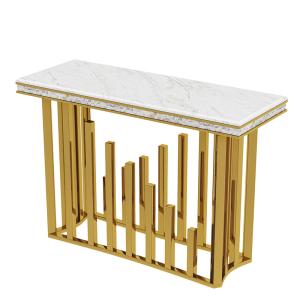 China Wholesale Stainless Steel Console Tables With Premium Marble Tops wholesale