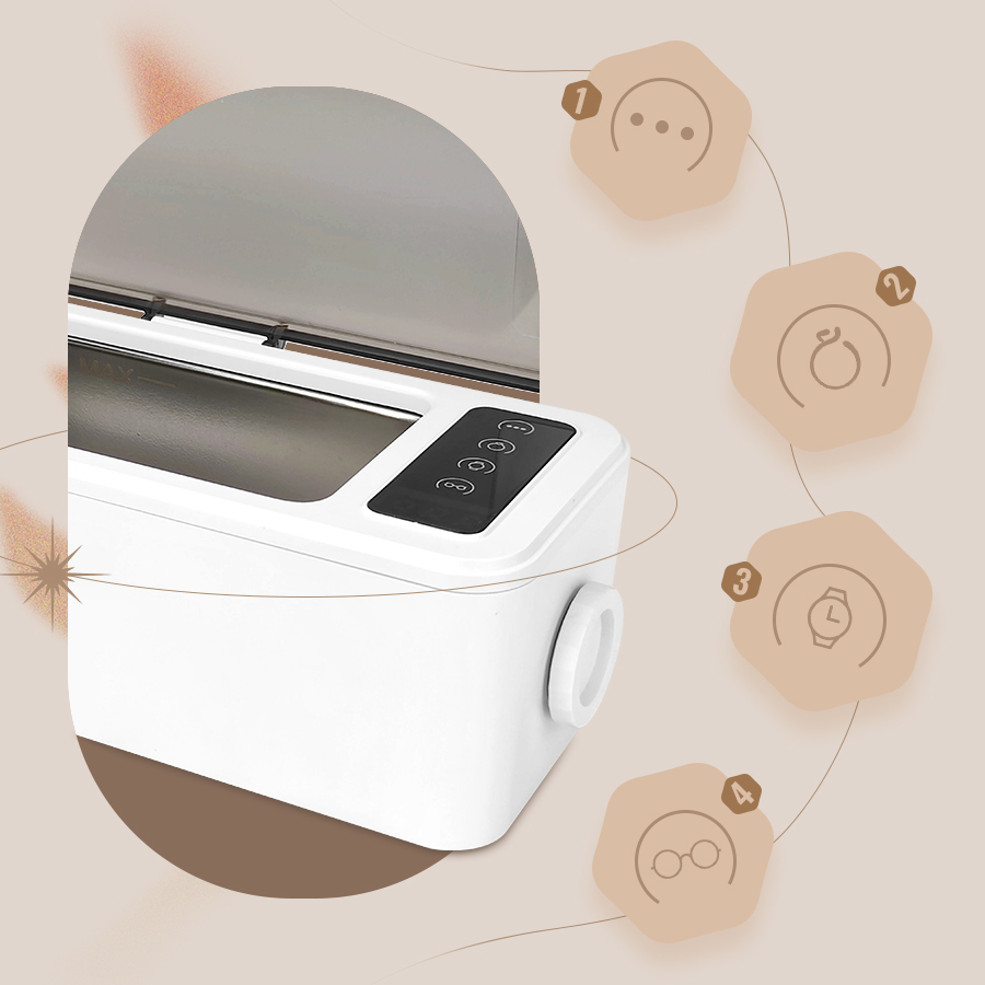 45KHz Jewelry Cleaner Ultrasonic Machine Commercial Voltage 12V