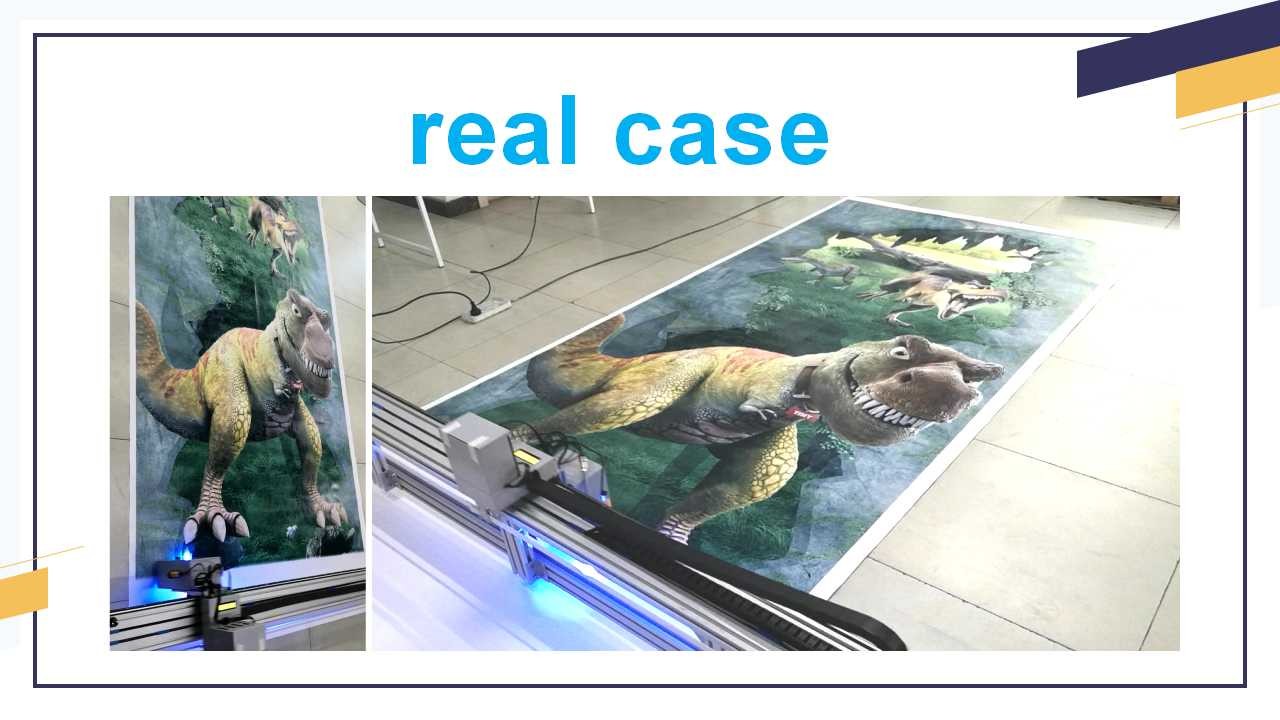Garage Warehouse Ground Printing 2880dpi 3d Flatbed Printer For 0.1m Width