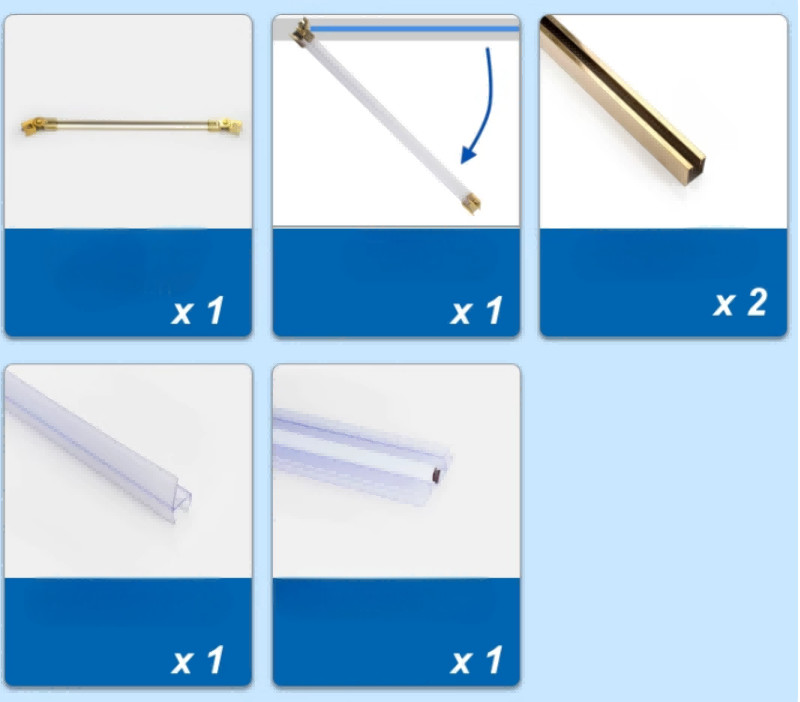135 Degrees Partitioned Shower Door Profile Waterproof Shower Door Hardware