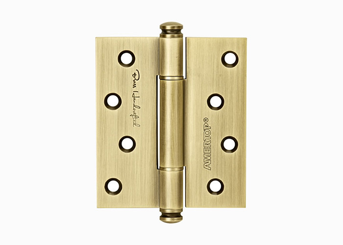 One Piece Brass Bearing Hinges , 4 Inch 5 Inch Solid Wood Door Hinges With Screws