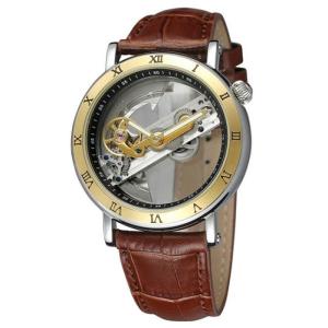 China Fashion 44mm Automatic Mechanical Watch OEM Mens Automatic Skeleton Watch wholesale