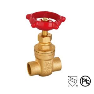 China Brass 6 Inch Gate Valve Casting Body Brass Solder Ends NPT BSP Standard wholesale
