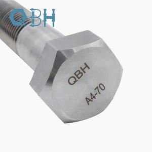 China Qbh Stainless Steel Hex Bolt DIN933 A4 - 70 Plain Finish wholesale