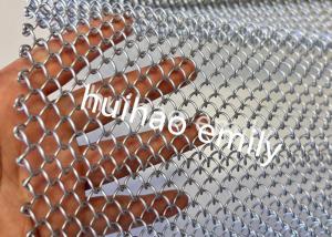 China 8x8mm Aperture Aluminum Metal Coil Mesh As Space Divider Curtain wholesale