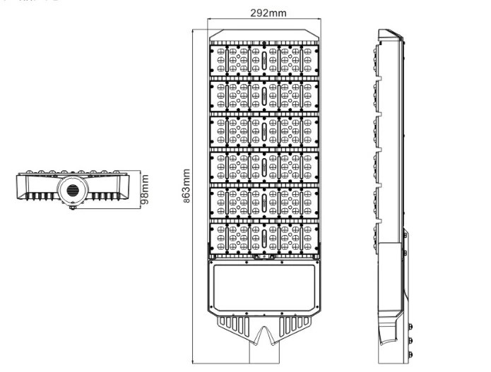 High Luminance IP67 180w LED Street Light For Outdoor Newest Design Aluminum Shell