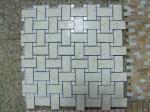 White marble hexagon mosic tile 10mm Thickness For Bathroom / Kitchen