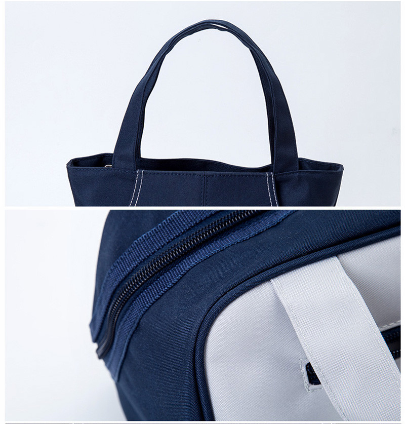 Custom Logo Oxford Korean Gym Zipper Lunch Insulated Bag For Office