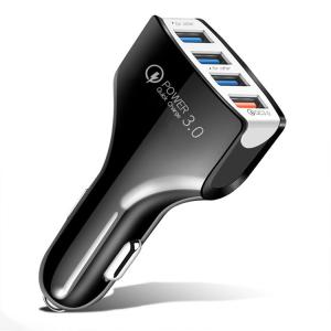 China 4 USB QC3.0 Mobile Phone Car Charger One Drag Four 12V - 24V wholesale