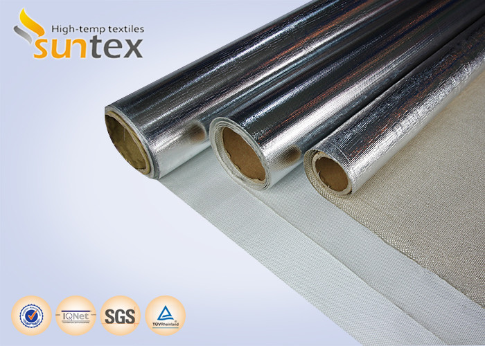 Aluminum Coated With Fiberglass Fabric Heat Protection Materials Protection For Piping Outside