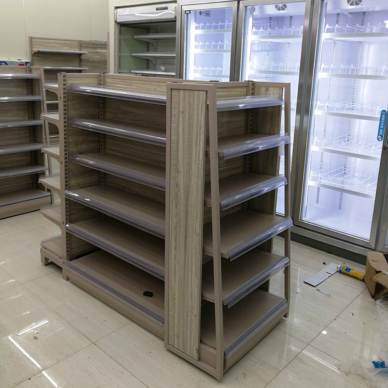 Steel Material Convenience Store Display Shelves 35KG-50kg / layer Capacity ODM