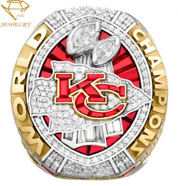 Customize silver metal football championship ring sports championship rings for